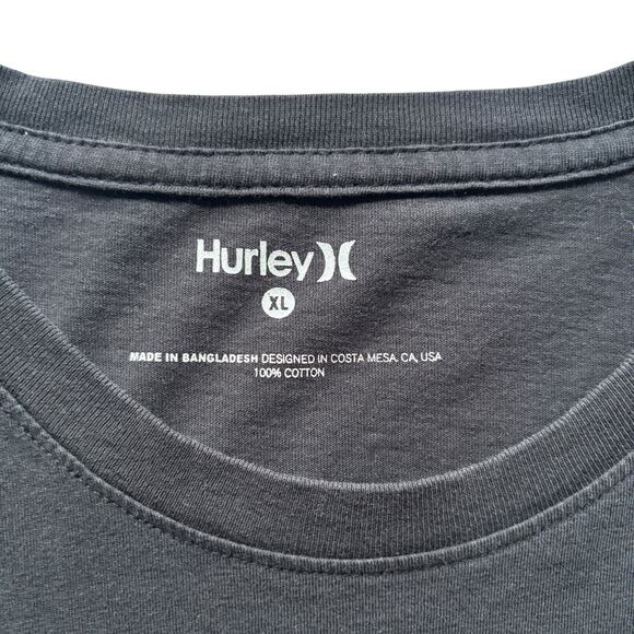 Hurley “Another Day in Paradise” Sun Graphic Cropped T-Shirt Black XL - Picture 3 of 6